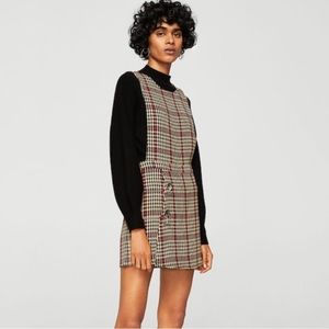 Mango Houndstooth short Pinafore jumper sz M